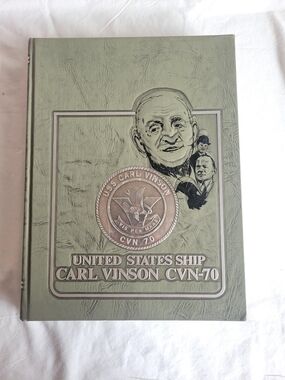 United States Ship Carl Vinson CVN-70 Hardcover Book - Olive Green